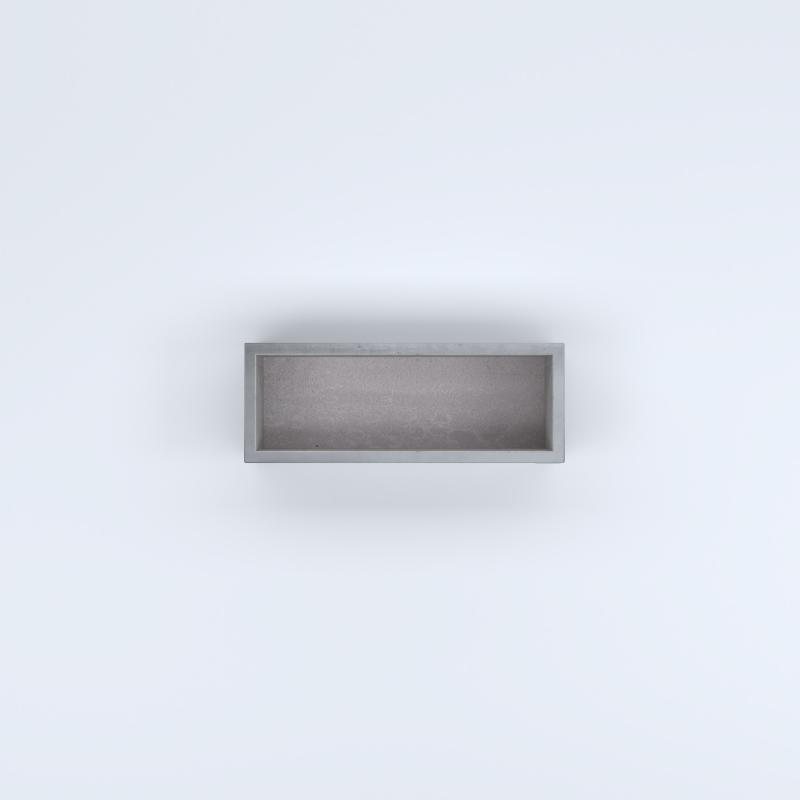 FIORIERE IN CEMENTO LISCE RETTANGOLARI SENZA PIEDINI CM80X30X20H GRIGIO