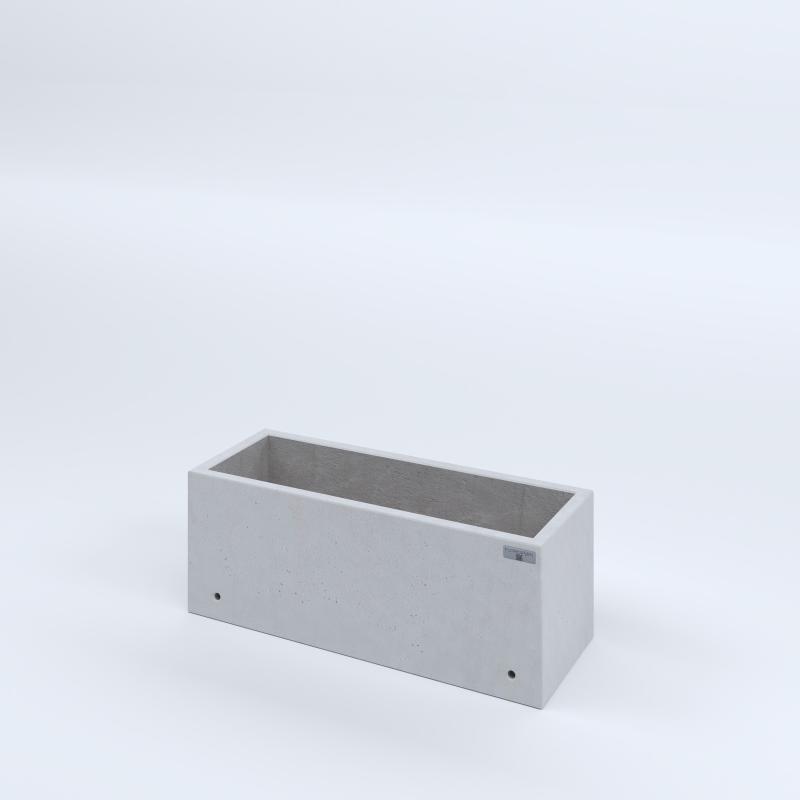 FIORIERE IN CEMENTO LISCE RETTANGOLARI SENZA PIEDINI CM80X30X30H BIANCO
