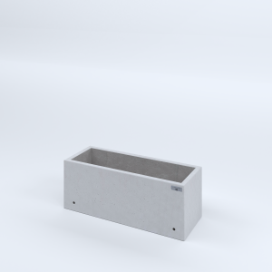 FIORIERE IN CEMENTO LISCE RETTANGOLARI SENZA PIEDINI CM80X30X30H BIANCO