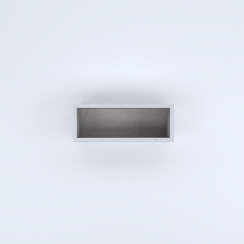 FIORIERE IN CEMENTO LISCE RETTANGOLARI SENZA PIEDINI CM80X30X30H BIANCO