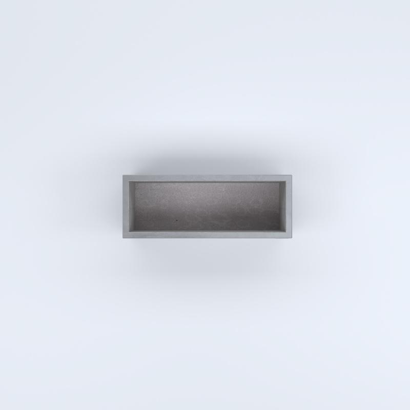 FIORIERE IN CEMENTO LISCE RETTANGOLARI SENZA PIEDINI CM80X30X30H GRIGIO