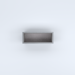 FIORIERE IN CEMENTO LISCE RETTANGOLARI SENZA PIEDINI CM80X30X30H GRIGIO