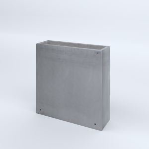 FIORIERE IN CEMENTO LISCE RETTANGOLARI SENZA PIEDINI CM80X25X80H GRIGIO