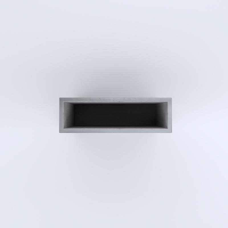 FIORIERE IN CEMENTO LISCE RETTANGOLARI SENZA PIEDINI CM80X25X80H GRIGIO