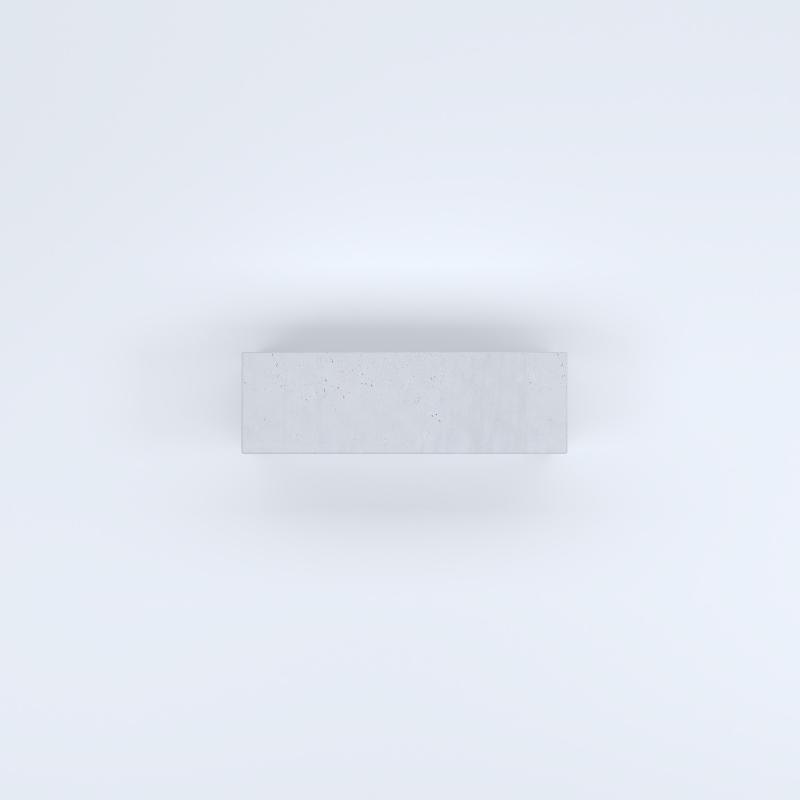 FIORIERE IN CEMENTO LISCE RETTANGOLARI SENZA PIEDINI CM80X25X80H BIANCO