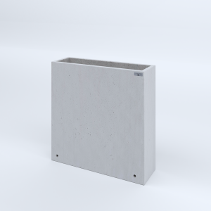 FIORIERE IN CEMENTO LISCE RETTANGOLARI SENZA PIEDINI CM80X25X80H BIANCO