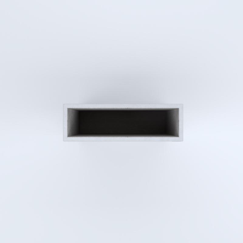 FIORIERE IN CEMENTO LISCE RETTANGOLARI SENZA PIEDINI CM80X25X80H BIANCO