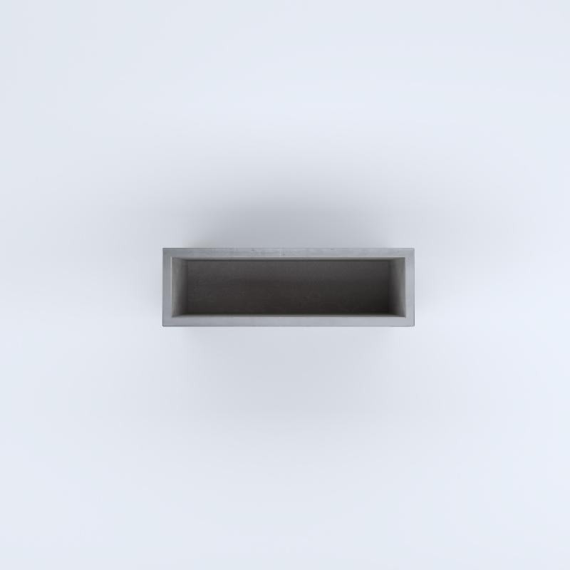 FIORIERE IN CEMENTO LISCE RETTANGOLARI SENZA PIEDINI CM80X25X50H GRIGIO