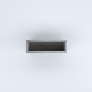 FIORIERE IN CEMENTO LISCE RETTANGOLARI SENZA PIEDINI CM80X25X50H GRIGIO