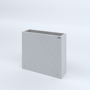 FIORIERE IN CEMENTO LISCE RETTANGOLARI SENZA PIEDINI CM80X25X70H BIANCO