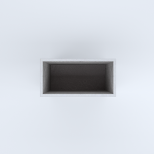 FIORIERE IN CEMENTO LISCE RETTANGOLARI SENZA PIEDINI CM80X40X80H BIANCO
