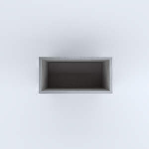 FIORIERE IN CEMENTO LISCE RETTANGOLARI SENZA PIEDINI CM80X40X80H GRIGIO