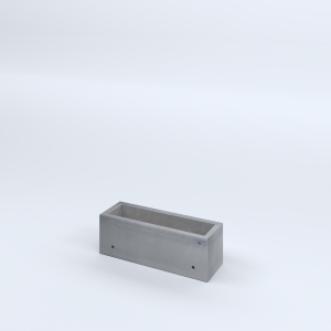 FIORIERE IN CEMENTO LISCE RETTANGOLARI SENZA PIEDINI CM60X20X20H GRIGIO