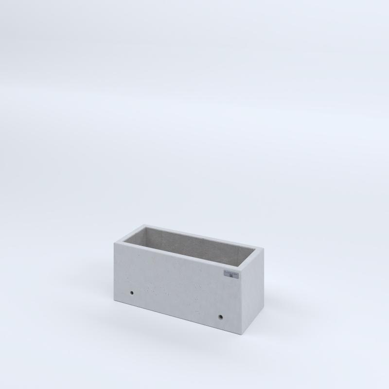 FIORIERE IN CEMENTO LISCE RETTANGOLARI SENZA PIEDINI CM60X25X25H BIANCO