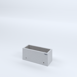 FIORIERE IN CEMENTO LISCE RETTANGOLARI SENZA PIEDINI CM60X25X25H BIANCO
