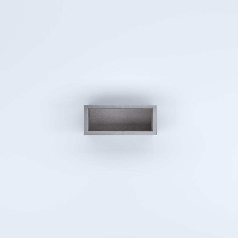 FIORIERE IN CEMENTO LISCE RETTANGOLARI SENZA PIEDINI CM60X25X25H GRIGIO