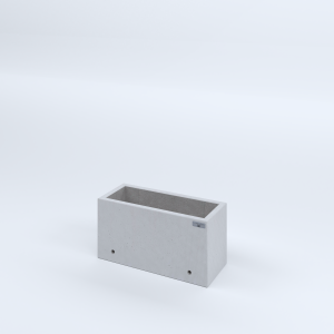 FIORIERE IN CEMENTO LISCE RETTANGOLARI SENZA PIEDINI CM60X25X30H BIANCO