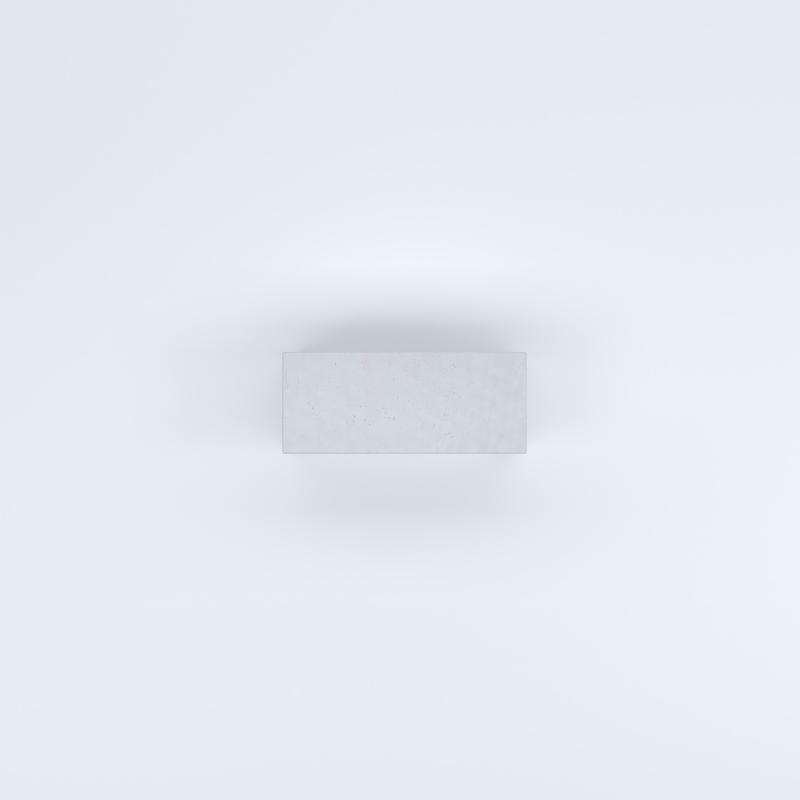 FIORIERE IN CEMENTO LISCE RETTANGOLARI SENZA PIEDINI CM60X25X50H BIANCO
