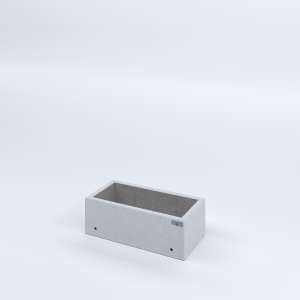 FIORIERE IN CEMENTO LISCE RETTANGOLARI SENZA PIEDINI CM60X30X20H BIANCO
