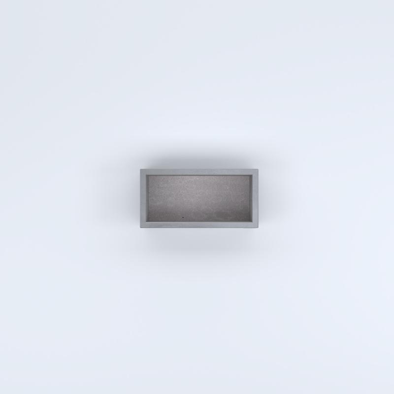 FIORIERE IN CEMENTO LISCE RETTANGOLARI SENZA PIEDINI CM60X30X20H GRIGIO