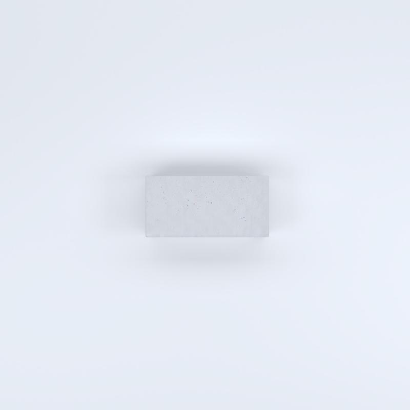 FIORIERE IN CEMENTO LISCE RETTANGOLARI SENZA PIEDINI CM60X30X30H BIANCO