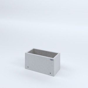 FIORIERE IN CEMENTO LISCE RETTANGOLARI SENZA PIEDINI CM60X30X30H BIANCO