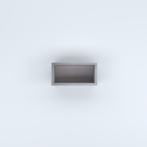 FIORIERE IN CEMENTO LISCE RETTANGOLARI SENZA PIEDINI CM60X30X30H GRIGIO