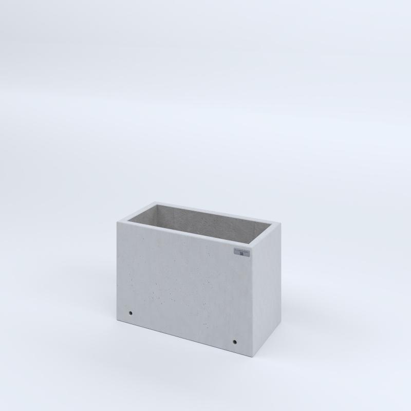 FIORIERE IN CEMENTO LISCE RETTANGOLARI SENZA PIEDINI CM60X30X40H BIANCO
