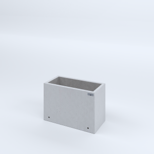 FIORIERE IN CEMENTO LISCE RETTANGOLARI SENZA PIEDINI CM60X30X40H BIANCO