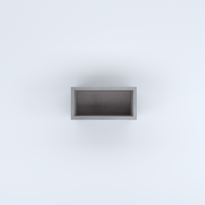 FIORIERE IN CEMENTO LISCE RETTANGOLARI SENZA PIEDINI CM60X30X40H GRIGIO