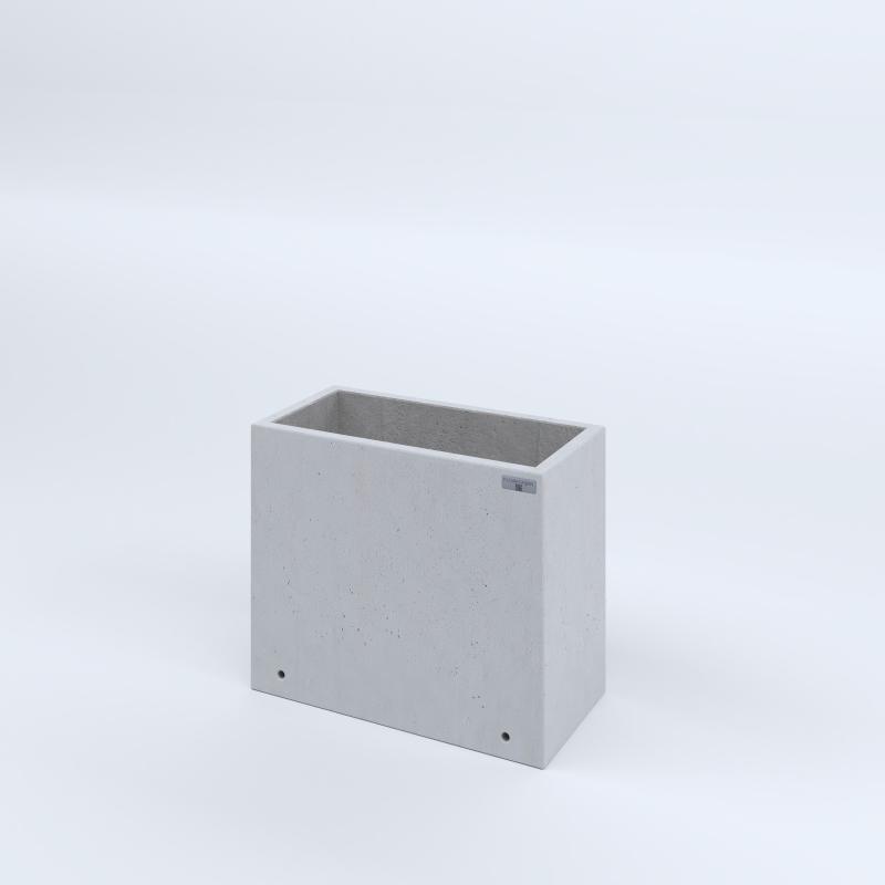 FIORIERE IN CEMENTO LISCE RETTANGOLARI SENZA PIEDINI CM60X30X50H BIANCO