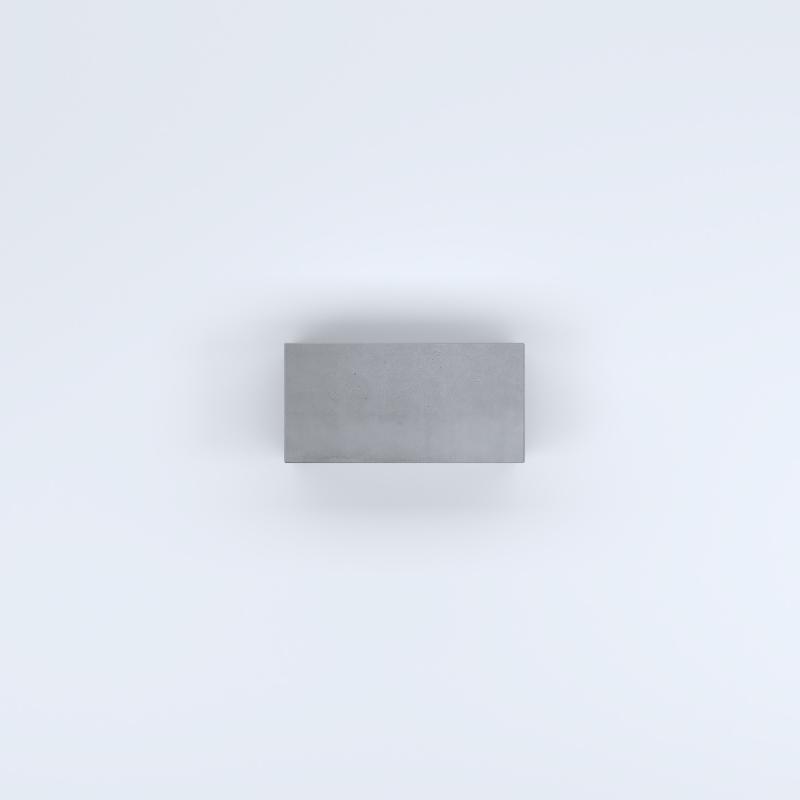FIORIERE IN CEMENTO LISCE RETTANGOLARI SENZA PIEDINI CM60X30X50H GRIGIO