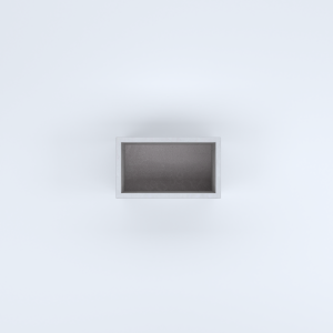 FIORIERE IN CEMENTO LISCE RETTANGOLARI SENZA PIEDINI CM60X35X35H BIANCO
