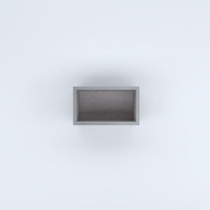 FIORIERE IN CEMENTO LISCE RETTANGOLARI SENZA PIEDINI CM60X35X35H GRIGIO