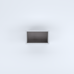 FIORIERE IN CEMENTO LISCE RETTANGOLARI SENZA PIEDINI CM60X35X40H BIANCO