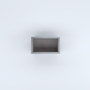 FIORIERE IN CEMENTO LISCE RETTANGOLARI SENZA PIEDINI CM60X35X40H GRIGIO