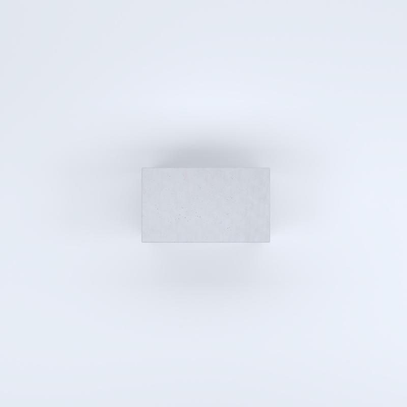 FIORIERE IN CEMENTO LISCE RETTANGOLARI SENZA PIEDINI CM60X35X50H BIANCO