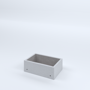 FIORIERE IN CEMENTO LISCE RETTANGOLARI SENZA PIEDINI CM60X40X20H BIANCO