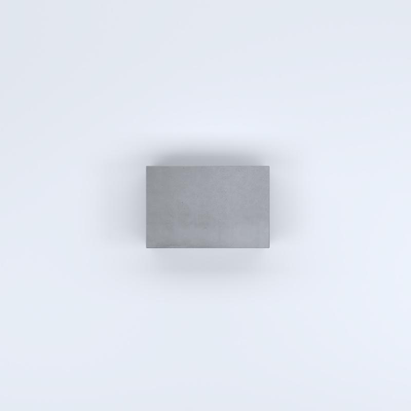 FIORIERE IN CEMENTO LISCE RETTANGOLARI SENZA PIEDINI CM60X40X20H GRIGIO