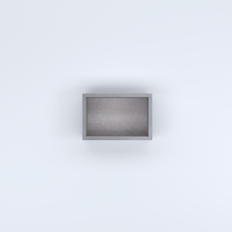 FIORIERE IN CEMENTO LISCE RETTANGOLARI SENZA PIEDINI CM60X40X20H GRIGIO