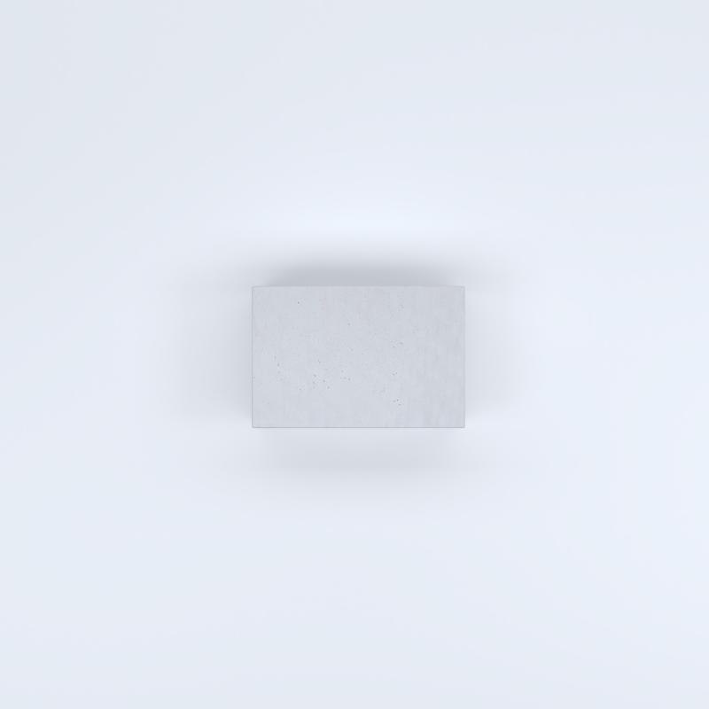 FIORIERE IN CEMENTO LISCE RETTANGOLARI SENZA PIEDINI CM60X40X30H BIANCO