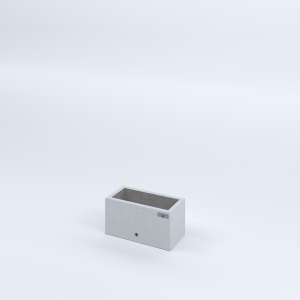 FIORIERE IN CEMENTO LISCE RETTANGOLARI SENZA PIEDINI CM40X20X20H BIANCO