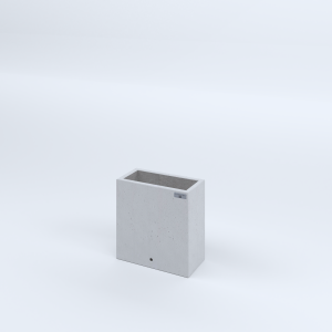 FIORIERE IN CEMENTO LISCE RETTANGOLARI SENZA PIEDINI CM40X20X40H BIANCO