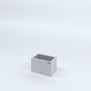 FIORIERE IN CEMENTO LISCE RETTANGOLARI SENZA PIEDINI CM40X25X25H BIANCO