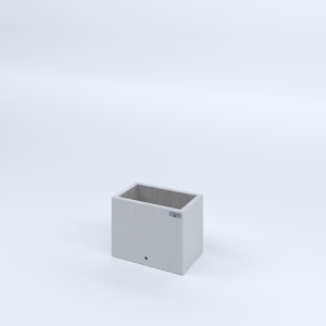 FIORIERE IN CEMENTO LISCE RETTANGOLARI SENZA PIEDINI CM40X25X30H BIANCO