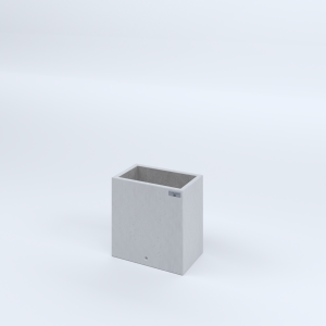 FIORIERE IN CEMENTO LISCE RETTANGOLARI SENZA PIEDINI CM40X25X40H BIANCO