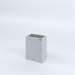 FIORIERE IN CEMENTO LISCE RETTANGOLARI SENZA PIEDINI CM40X25X50H BIANCO