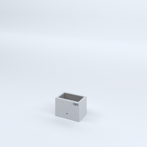 FIORIERE IN CEMENTO LISCE RETTANGOLARI SENZA PIEDINI CM30X20X20H BIANCO