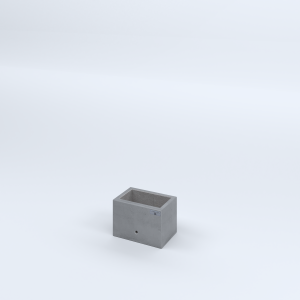 FIORIERE IN CEMENTO LISCE RETTANGOLARI SENZA PIEDINI CM30X20X20H GRIGIO