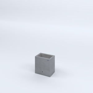 FIORIERE IN CEMENTO LISCE RETTANGOLARI SENZA PIEDINI CM30X20X30H GRIGIO